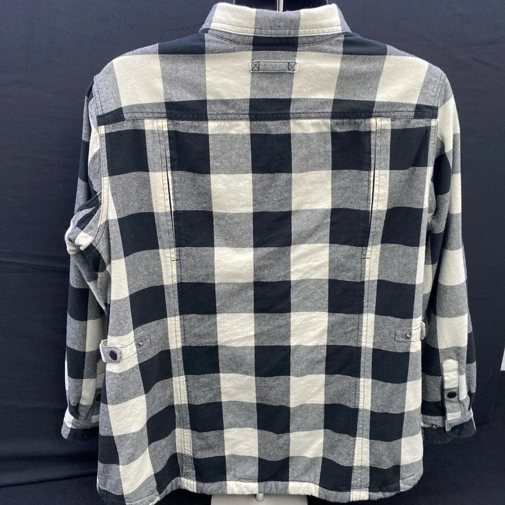 Duluth Trading Fleece Lined Flannel Shacket Womens XXL Jacket FlapJack Plaid - Picture 5 of 13